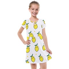 Pattern Lemon Texture Kids  Cross Web Dress by artworkshop