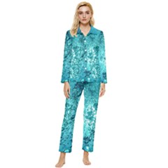 Bubbles Water Bub Womens  Long Sleeve Velvet Pocket Pajamas Set by artworkshop