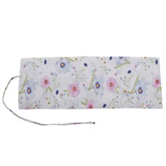Pattern Flowers Roll Up Canvas Pencil Holder (s) by artworkshop