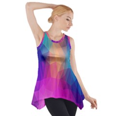 Triangles Polygon Color Side Drop Tank Tunic by artworkshop