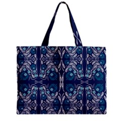 Folk Flowers Print Floral Pattern Ethnic Art Zipper Mini Tote Bag