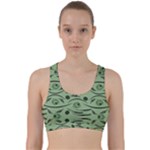 Folk flowers print Floral pattern Ethnic art Back Weave Sports Bra