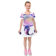Bring Me The Horizon  Kids  Short Sleeve Velvet Dress by nate14shop