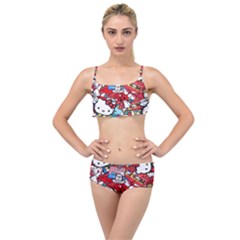 Hello-kitty Layered Top Bikini Set by nate14shop