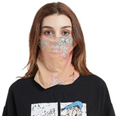 Peach Spring Frost On Flowers Fractal Face Covering Bandana (two Sides) by Artist4God