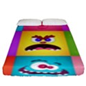 Monsters Emotions Scary Faces Masks With Mouth Eyes Aliens Monsters Emoticon Set Fitted Sheet (King Size) View1