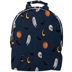 Halloween Ghost Pumpkin Bat Skull Mini Full Print Backpack by artworkshop