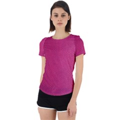 Pink Leather Leather Texture Skin Texture Back Cut Out Sport Tee by artworkshop