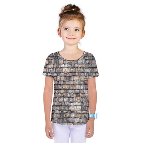 Wall Stone Wall Brick Wall Stoneworks Masonry Kids  One Piece Tee by artworkshop