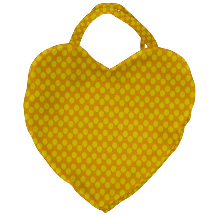 Polkadot Gold Giant Heart Shaped Tote