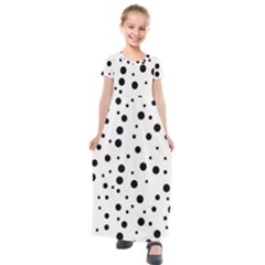 Motif-polkadot-001 Kids  Short Sleeve Maxi Dress by nate14shop