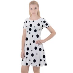 Motif-polkadot-001 Cap Sleeve Velour Dress  by nate14shop