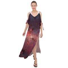 Milky-way-galaksi Maxi Chiffon Cover Up Dress