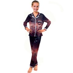 Milky-way-galaksi Kid s Satin Long Sleeve Pajamas Set by nate14shop