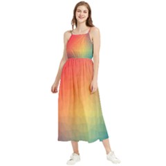 Colorful Rainbow Boho Sleeveless Summer Dress by artworkshop