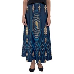 Abstract 001 Flared Maxi Skirt