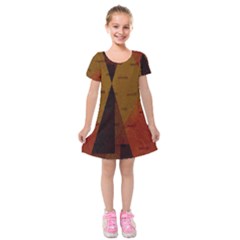Abstract 004 Kids  Short Sleeve Velvet Dress by nate14shop