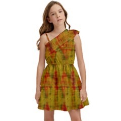 Abstract 005 Kids  One Shoulder Party Dress by nate14shop