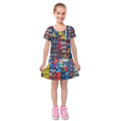 Beverages Kids  Short Sleeve Velvet Dress by nate14shop