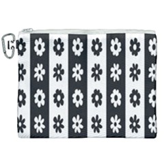 Black-and-white-flower-pattern-by-zebra-stripes-seamless-floral-for-printing-wall-textile-free-vecto Canvas Cosmetic Bag (xxl) by nate14shop