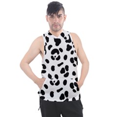 Blak-white-tiger-polkadot Men s Sleeveless Hoodie