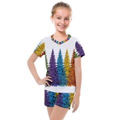 Christmas-002 Kids  Mesh Tee And Shorts Set