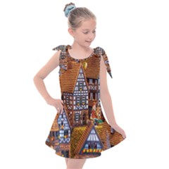 Christmas-motif Kids  Tie Up Tunic Dress