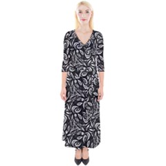 Cloth-003 Quarter Sleeve Wrap Maxi Dress by nate14shop