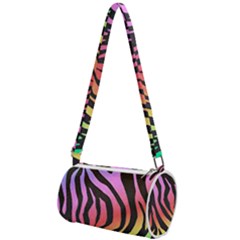 Rainbow Zebra Stripes Mini Cylinder Bag