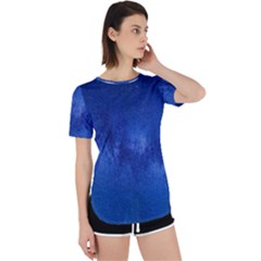 Milky Way Stars Night Sky Perpetual Short Sleeve T-shirt by artworkshop