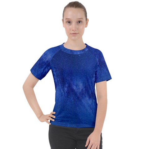 Milky Way Stars Night Sky Women s Sport Raglan Tee by artworkshop