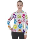 Paw Print Women s Pique Long Sleeve Tee View1