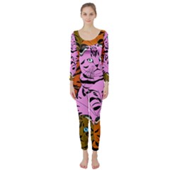 Tileable Seamless Cat Kitty Long Sleeve Catsuit by artworkshop