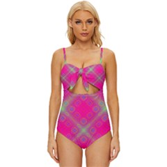 Pinky Brain Knot Front One-piece Swimsuit by Thespacecampers