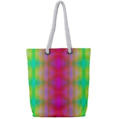 Patterned Full Print Rope Handle Tote (small) by Thespacecampers