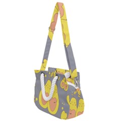 Avocado-yellow Rope Handles Shoulder Strap Bag by nate14shop