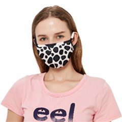 Leoperd-white-black Background Crease Cloth Face Mask (adult) by nate14shop