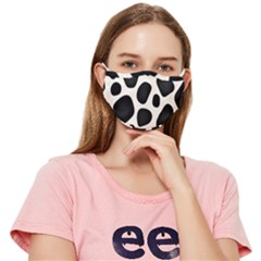 Leoperd-white-black Background Fitted Cloth Face Mask (adult) by nate14shop