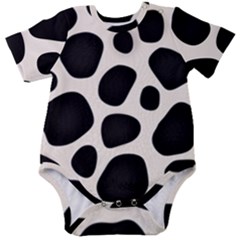 Leoperd-white-black Background Baby Short Sleeve Onesie Bodysuit by nate14shop