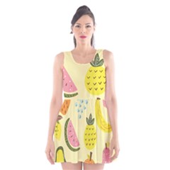 Graphic-fruit Scoop Neck Skater Dress by nate14shop