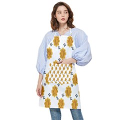 Flowers-gold-white Pocket Apron by nate14shop