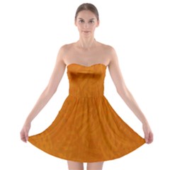 Orange Strapless Bra Top Dress