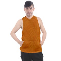 Orange Men s Sleeveless Hoodie