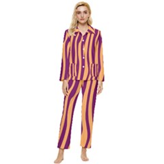 Images Ffiio,tiger Womens  Long Sleeve Velvet Pocket Pajamas Set