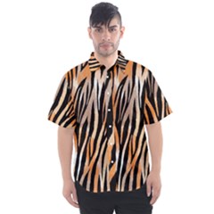 Seamless Zebra Stripe Men s Short Sleeve Shirt