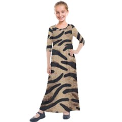 Tiger 001 Kids  Quarter Sleeve Maxi Dress by nate14shop