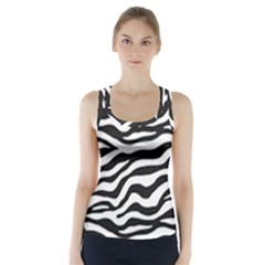 Tiger White-black 003 Jpg Racer Back Sports Top by nate14shop