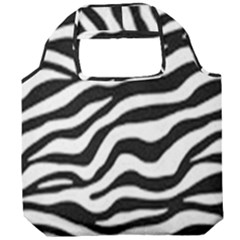 Tiger White-black 003 Jpg Foldable Grocery Recycle Bag by nate14shop