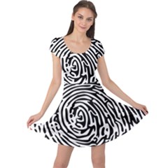 Fingerprint Cap Sleeve Dress by artworkshop