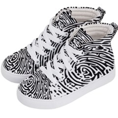 Fingerprint Kids  Hi-top Skate Sneakers by artworkshop